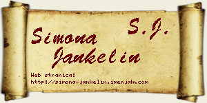 Simona Jankelin vizit kartica